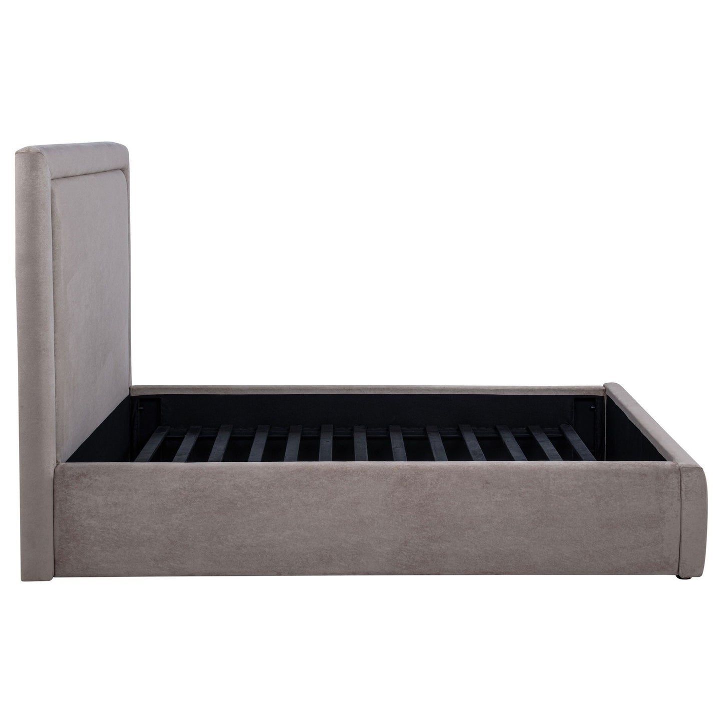 Lawson 54-inch Upholstered Full Panel Platform Bed Mushroom