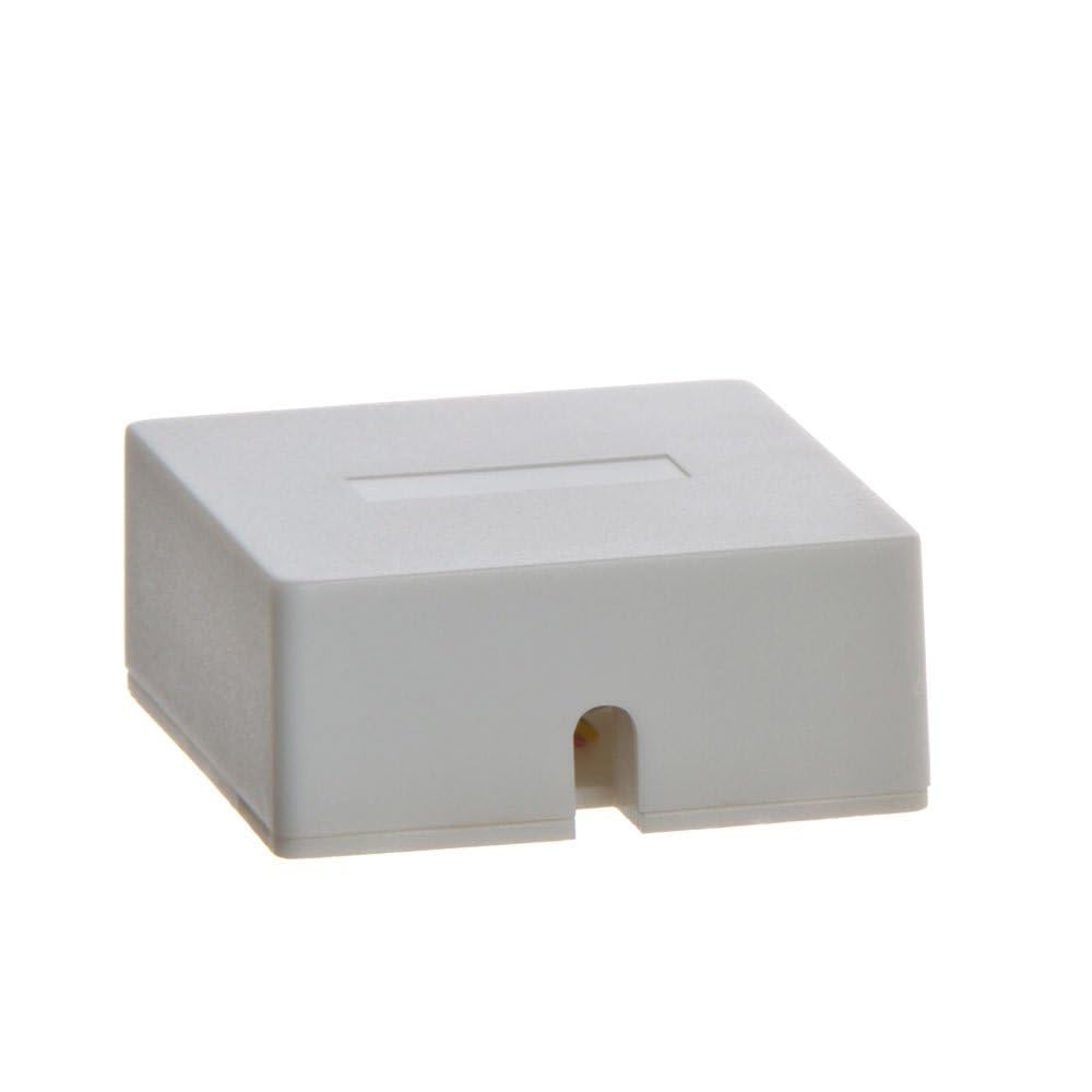 Cmple - 1 Port Phone Jack Wall Plate RJ12 Telephone Cord Surface Mount Box Female Landline Phone Keystone Jack for 3 Line House Phone, Answering Machine, Fax
