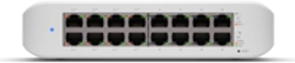 Ubiquiti - UniFi Switch (USW-Lite-16-PoE, 16 Gigabit Ethernet Ports, 8 PoE+ Ports, Wall Mounted)