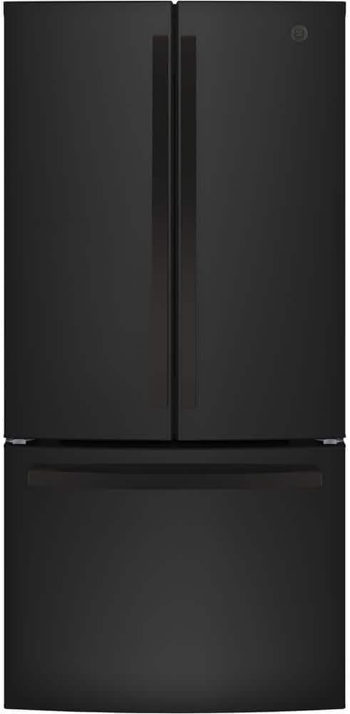 GE 24.7 Cu. Ft. French Door Refrigerator with Internal Water Dispenser – Black (Model GNE25JGKBB)