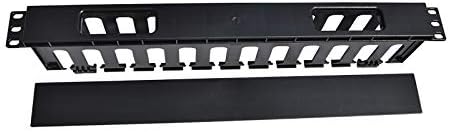 Sysracks Cable Management for Server Racks Network Wire Manager with Cover Rackmount Cable Organizer Duct - Mounting Hardware Included