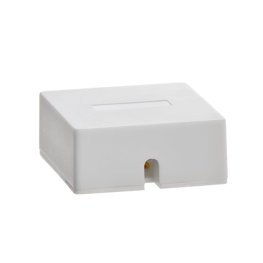 Cmple - 1 Port Phone Jack Wall Plate RJ12 Telephone Cord Surface Mount Box Female Landline Phone Keystone Jack for 3 Line House Phone, Answering Machine, Fax