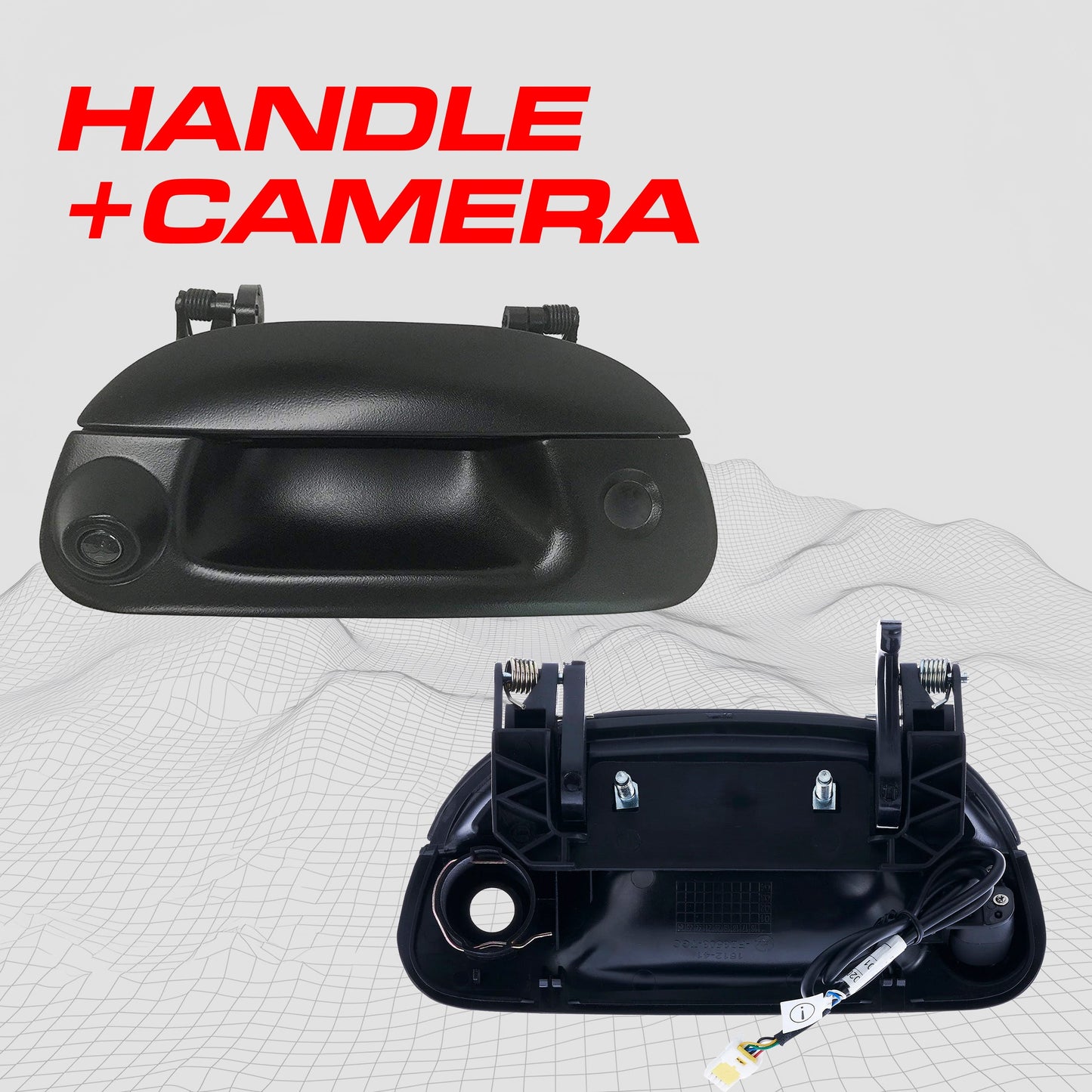 Ford F150 F250 F350 F450 F550 (1997-2007) Replacement Tailgate Handle with Backup Camera (with Key Hole Plug)
