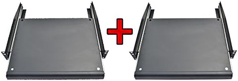 Pack 2 PCS X 2U Rack Mount Adjustable Pull-Out Sliding Keyboard Mouse Shelf Tray