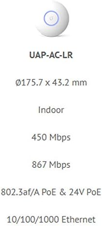 Ubiquiti Unifi Ap-AC Long Range - Wireless Access Point - 802.11 B/A/G/n/AC (UAP-AC-LR-US),White