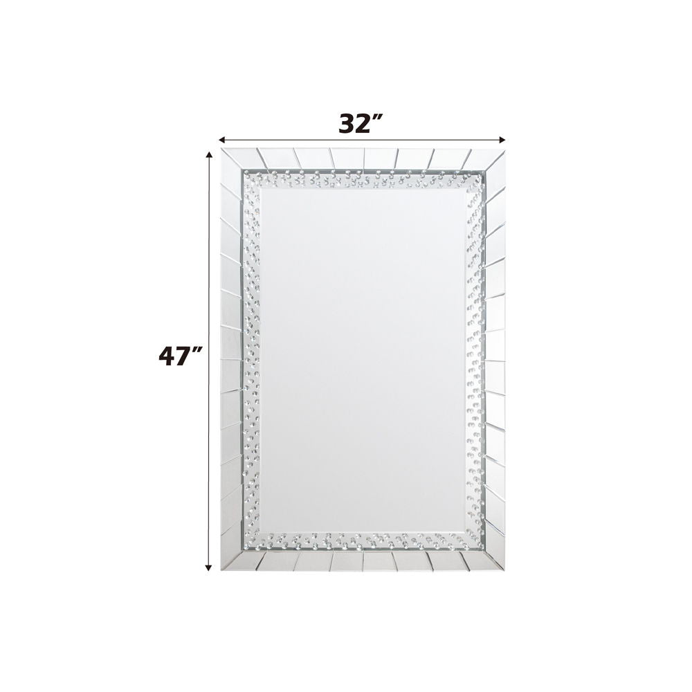 Nysa - 47" Accent Mirror - Mirrored & Faux Crystals