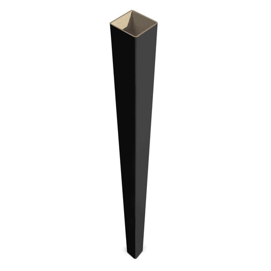 Generic 3-Rail Ranch Post (Black) (3-Rail Blank Post - Black)
