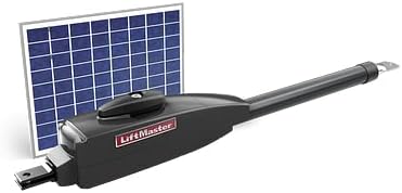 LA412PKGUL Solar 12V Swing Gate Opener Kit with (2) 811LM Remotes, Battery Backup, Receiver & Photocell, Gate Sensor, and SMFE Cotton Installer Shirt