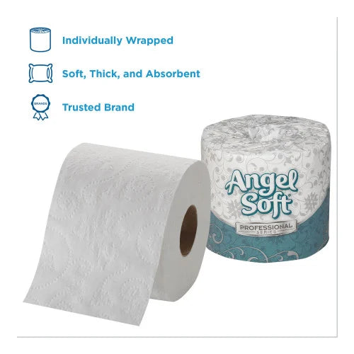 Georgia Pacific Professional Angel Soft ps Premium Bathroom Tissue, Septic Safe, 2-Ply, White, 450 Sheets/Roll, 40 Rolls/Carton (16840)
