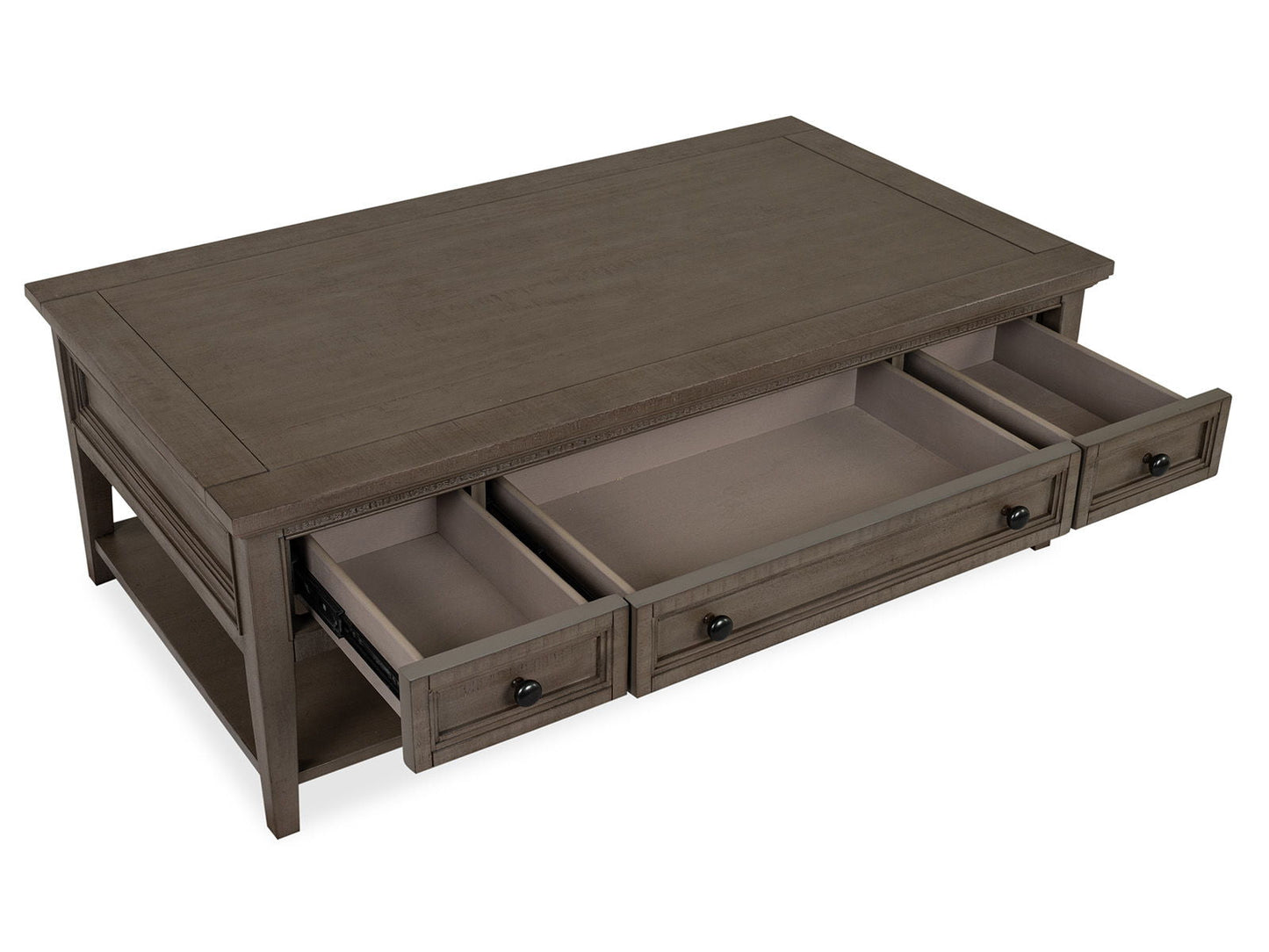 Paxton Place - Rectangular Cocktail Table With Casters - Dovetail Gray