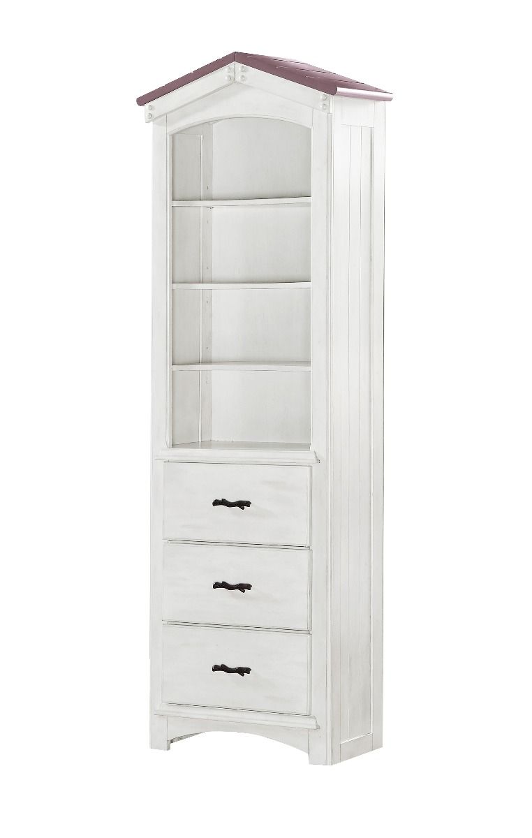 Tree House - Bookcase Cabinet - Pink & White