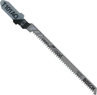BOSCH T101AO 5 pc. 3-1/4 In. 20 TPI Clean for Wood T-Shank Jig Saw Blades