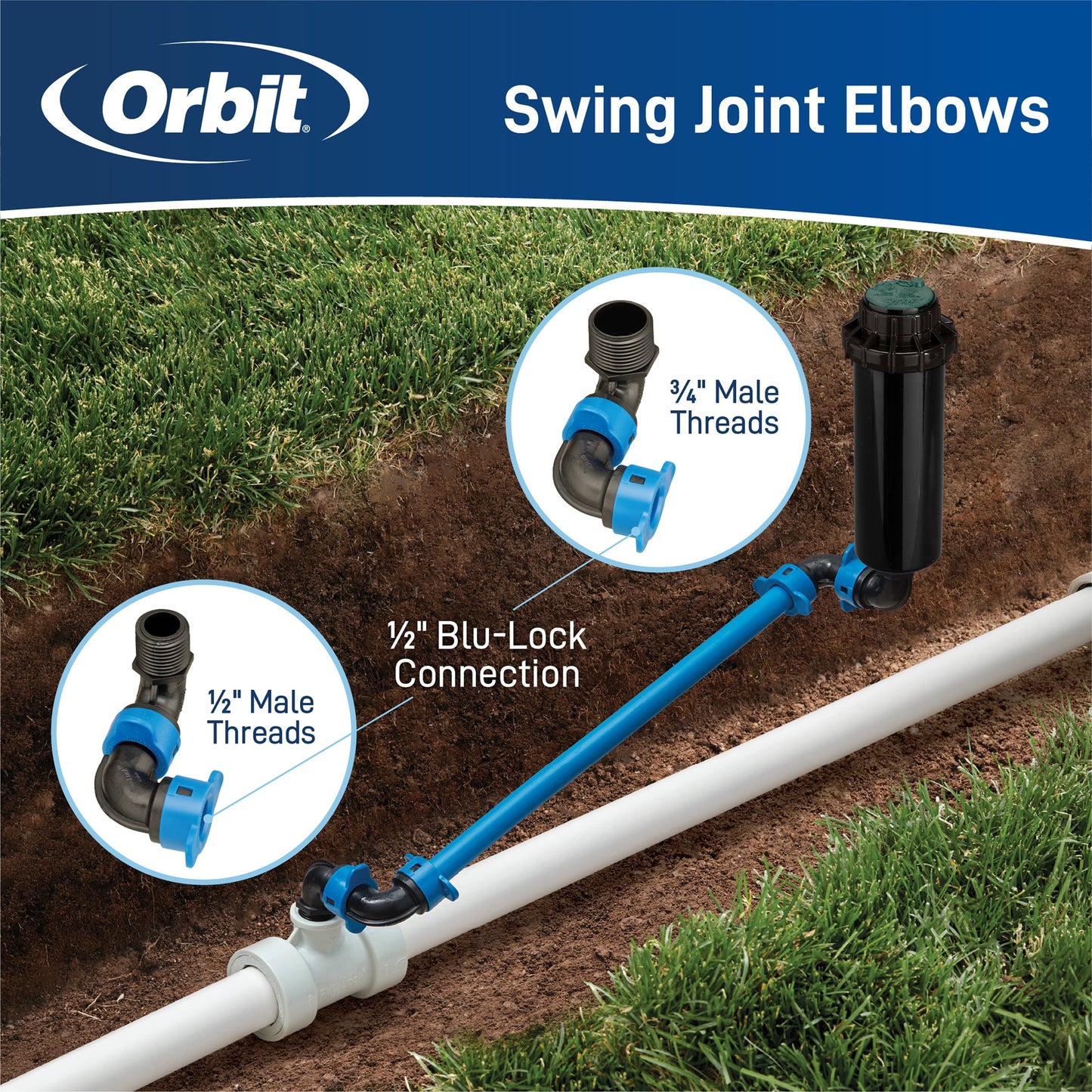 1/2" x 3/4" Blu-Lock Swing Joint 37268