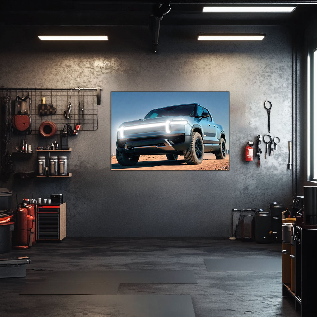 Car Neon LED Wall Art Sign with UV-Printed Acrylic and Integrated Lighting Design