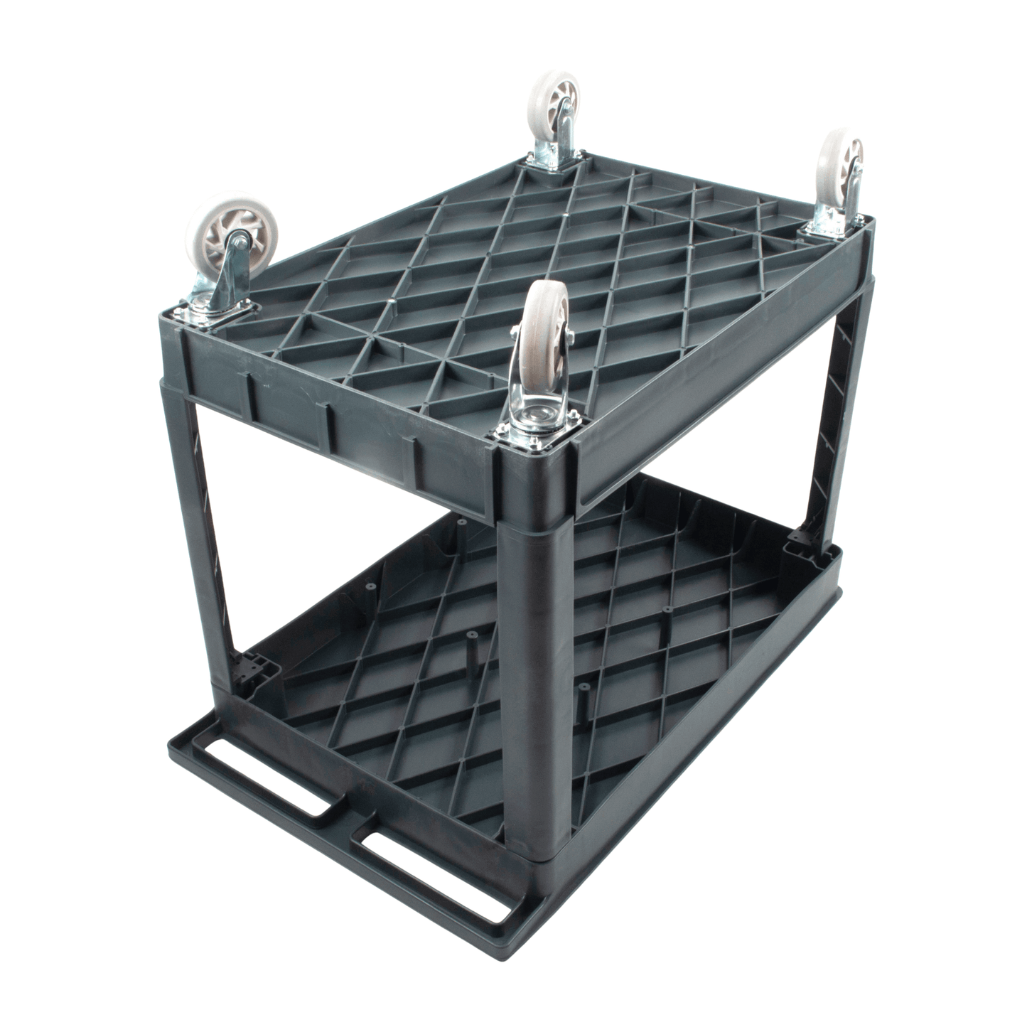 SC2500DP Heavy-Duty Utility Cart with Flat Top Shelf – 2-Tier Rolling Service Cart