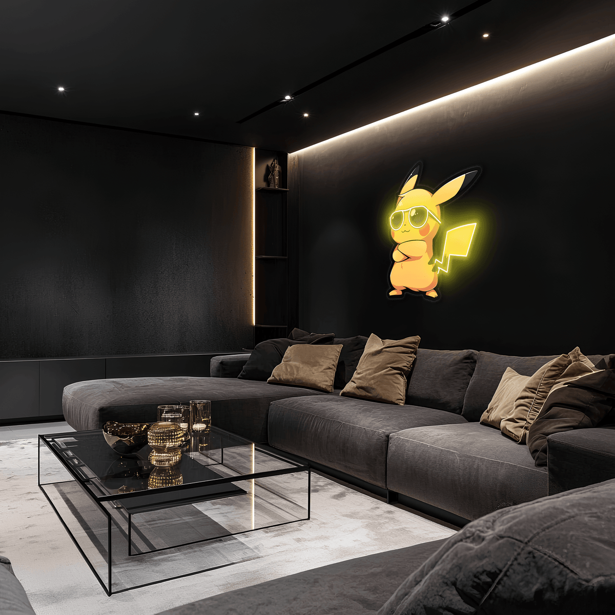 LED Neon Sign - Pikachu Pokemon Anime UV Print Wall Decoration