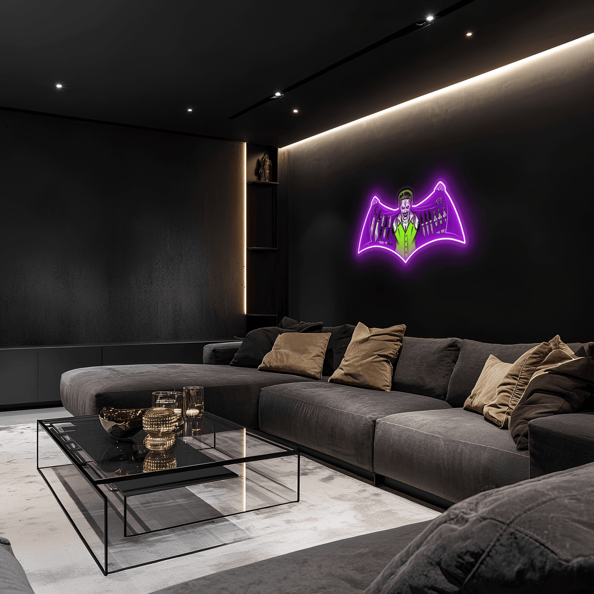 Joker Hand Crafted Custom UV Print LED Neon Sign Perfect For Game Rooms Wall Decor