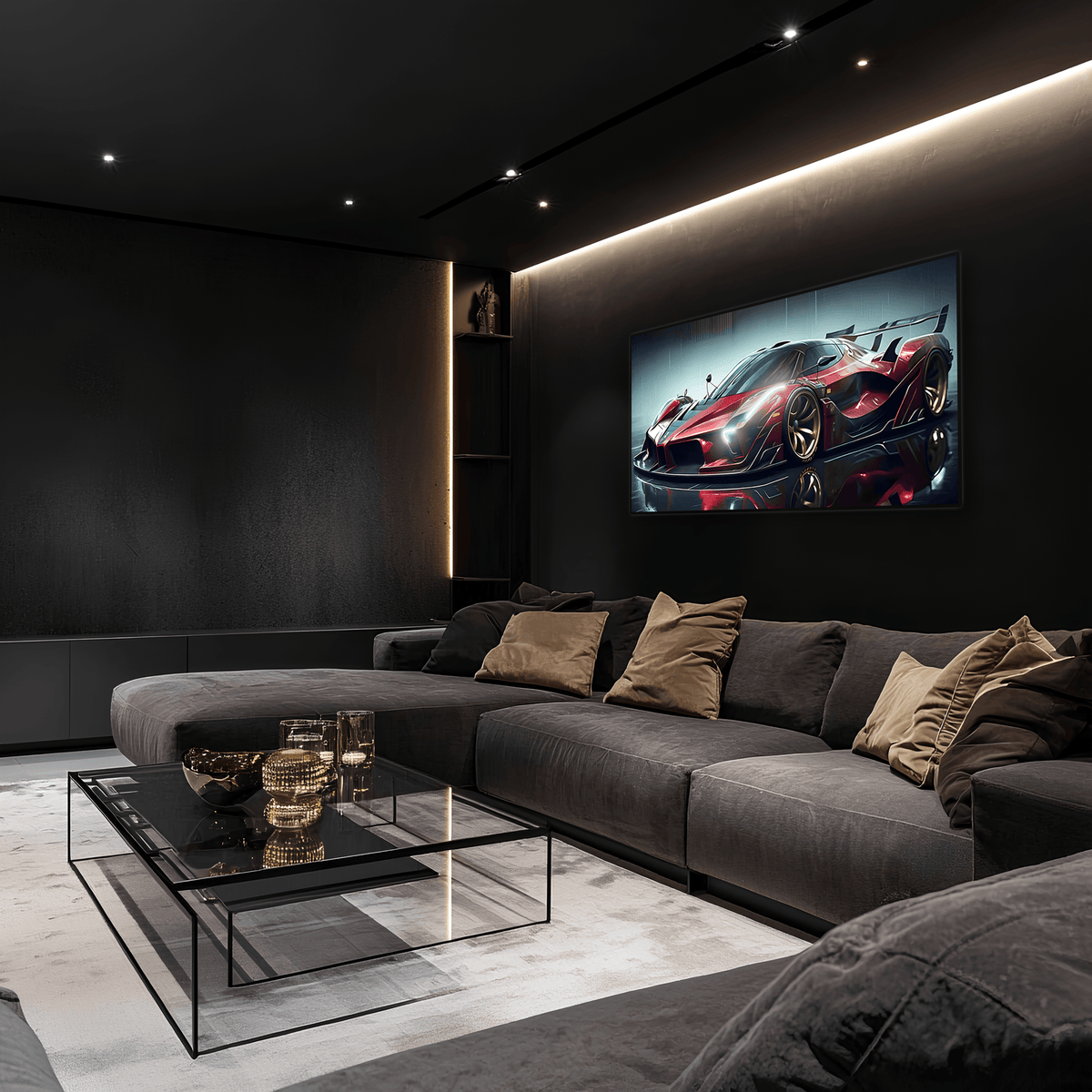 Car Neon LED Wall Art Sign - Modern Automotive Wall Decor Design