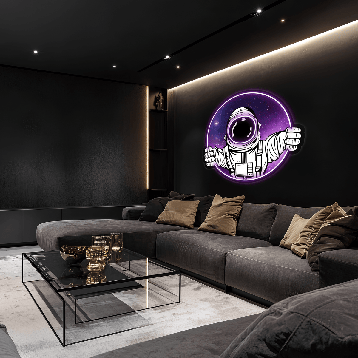 Hand-Crafted Astronaut Neon Sign UV Print LED - Modern Wall Art