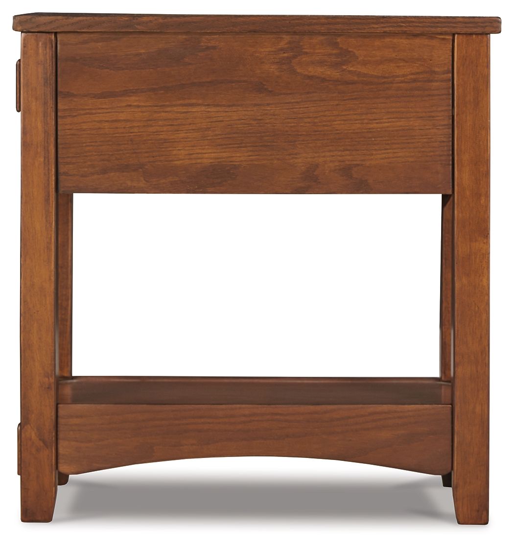Breegin - Chair Side End Table - 1 Drawer - Brown