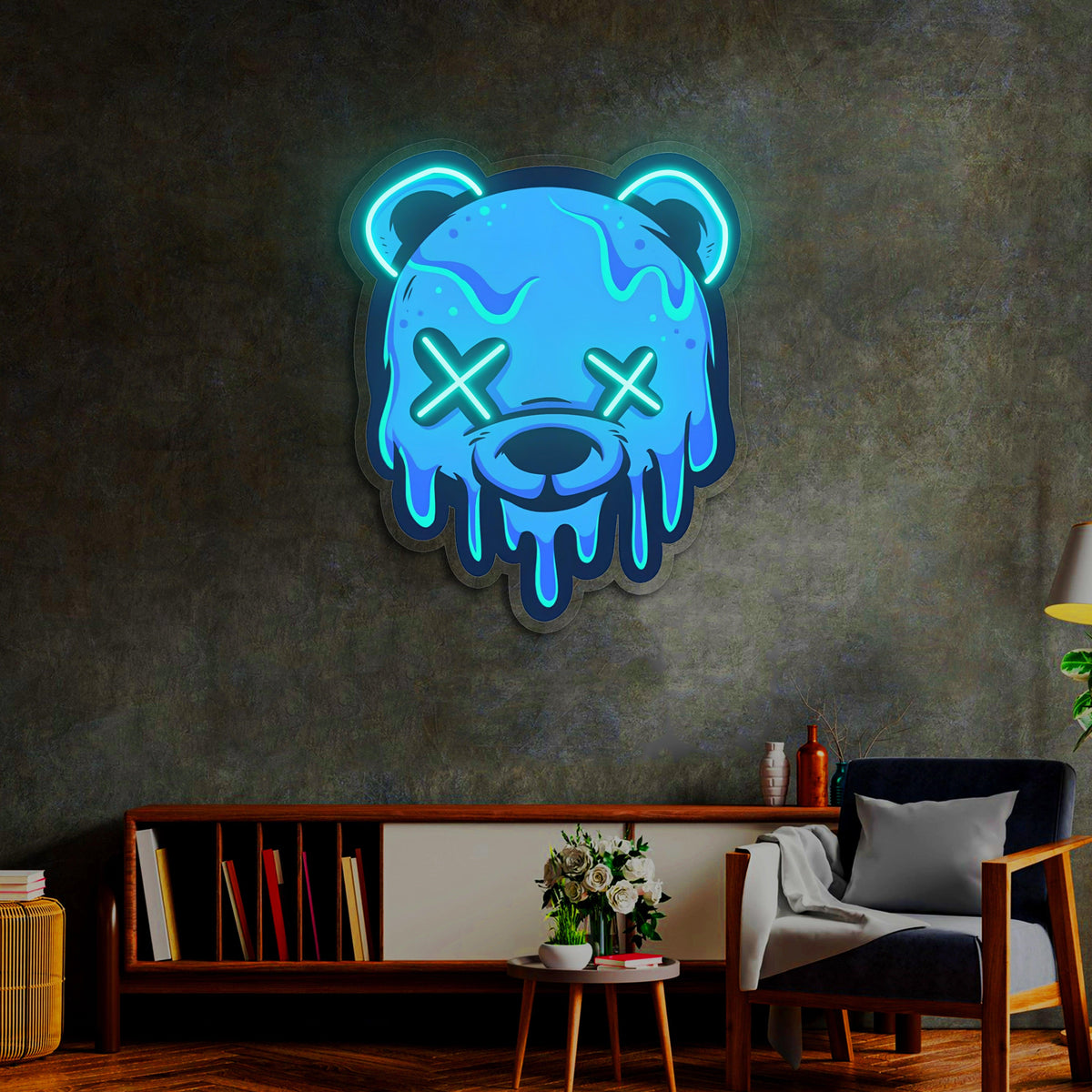 Custom Bear Neon Sign with Handcrafted LED Light Wall Art for Home and Business