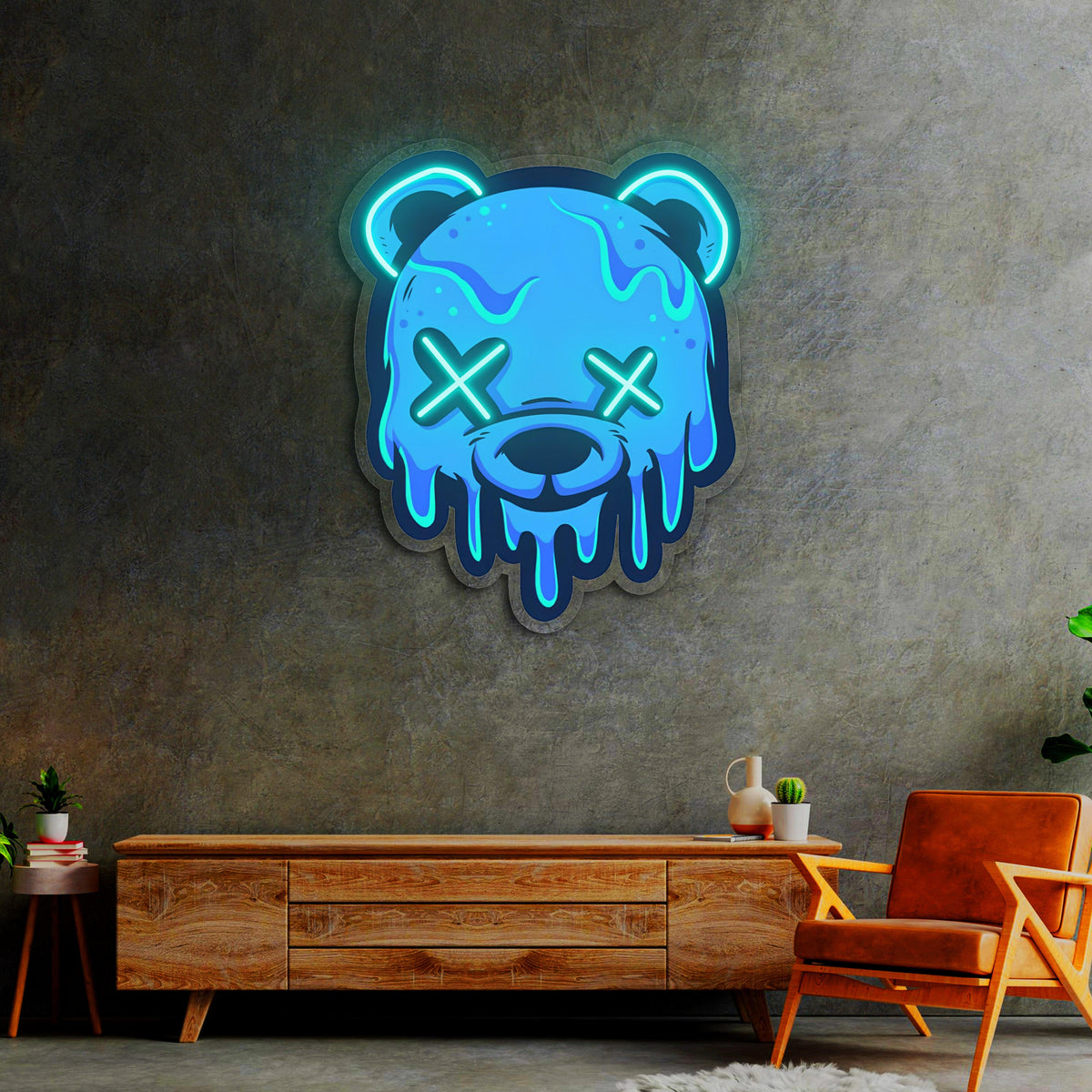Custom Bear Neon Sign with Handcrafted LED Light Wall Art for Home and Business