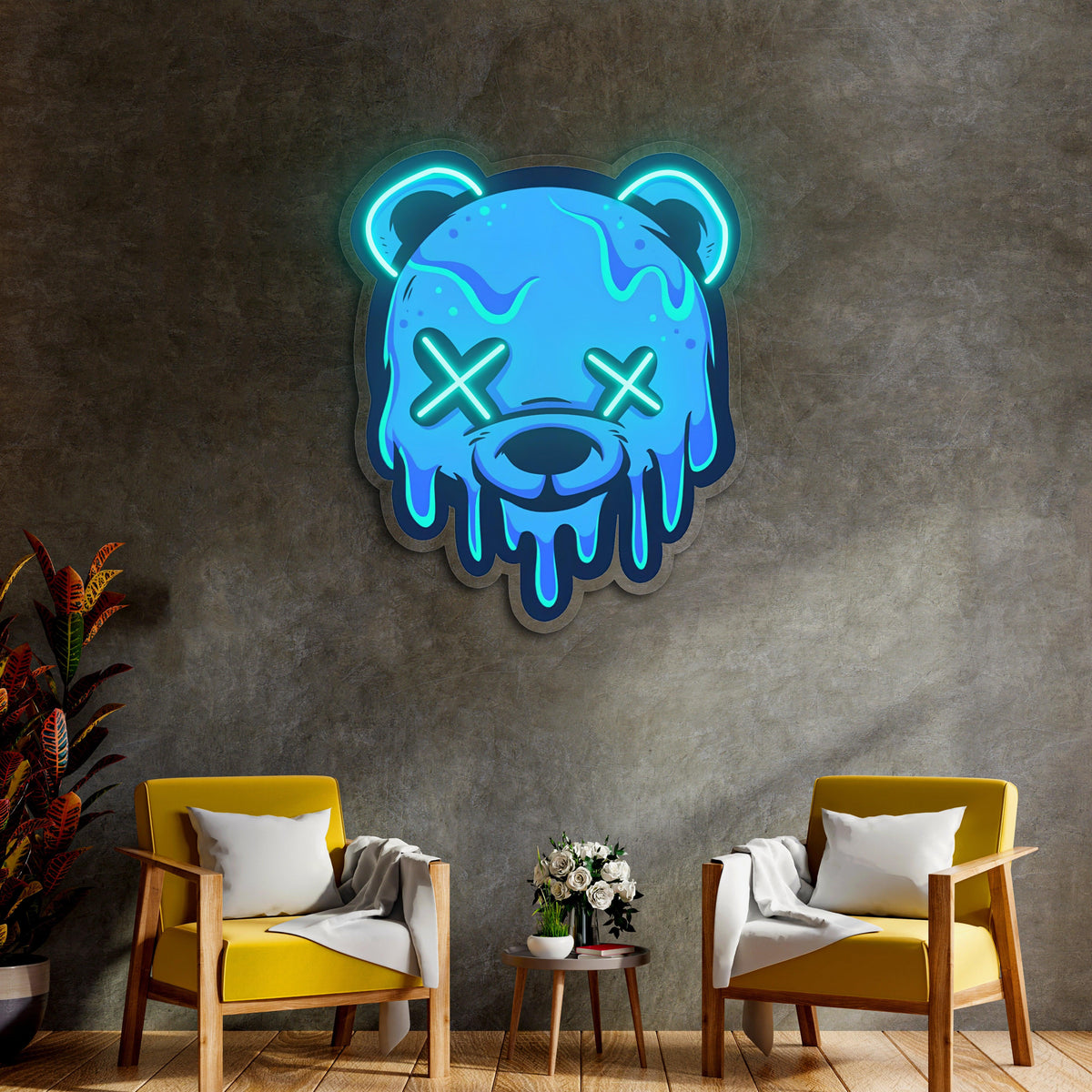Custom Bear Neon Sign with Handcrafted LED Light Wall Art for Home and Business