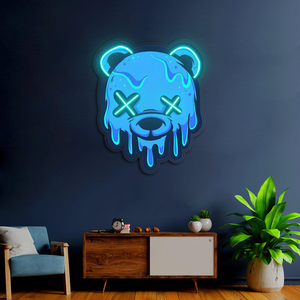 Custom Bear Neon Sign with Handcrafted LED Light Wall Art for Home and Business
