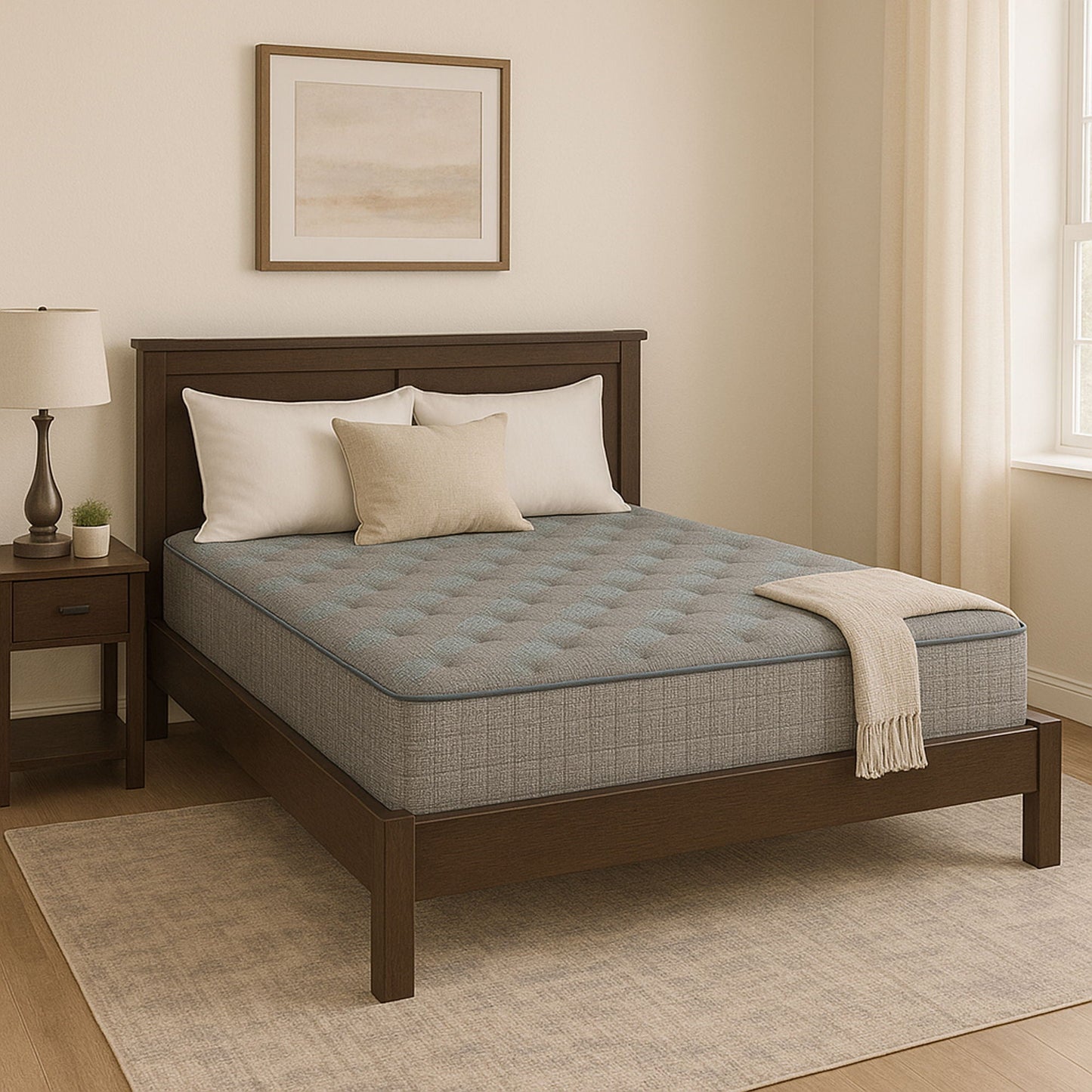 Comfort Care - 9" 2 Sided Foam Core Mattress, Medium Comfort