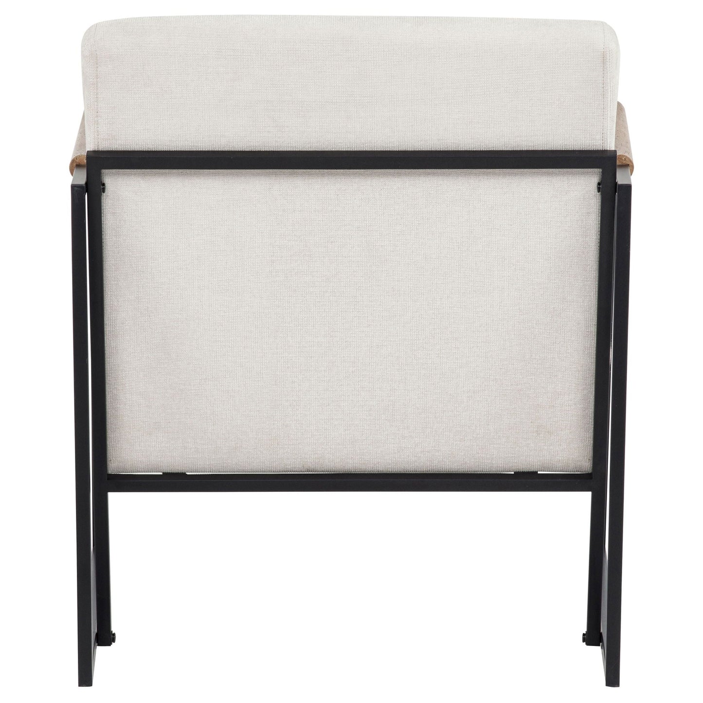 Monsen Fabric Upholstered Metal Frame Accent Chair Ivory