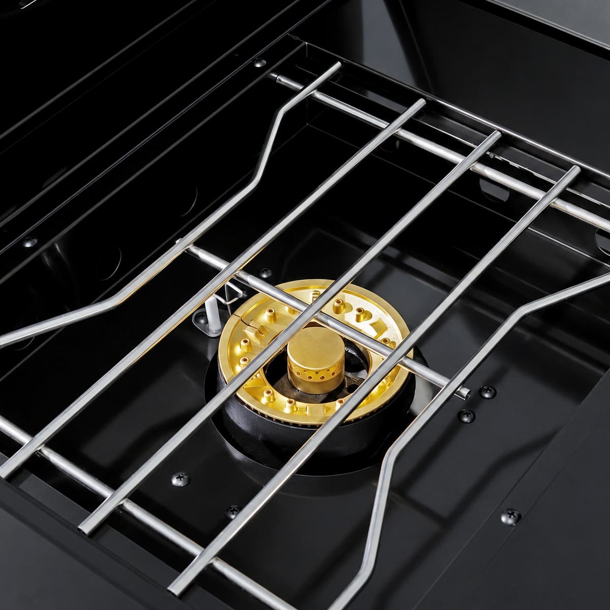 65" 4-Burner 72,000 BTU Black Outdoor Kitchen Island Grill +Side Burner + Marble Countertops