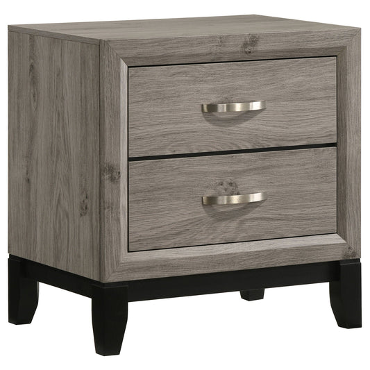 Valen 2-drawer Nightstand Bedside Table Light Taupe