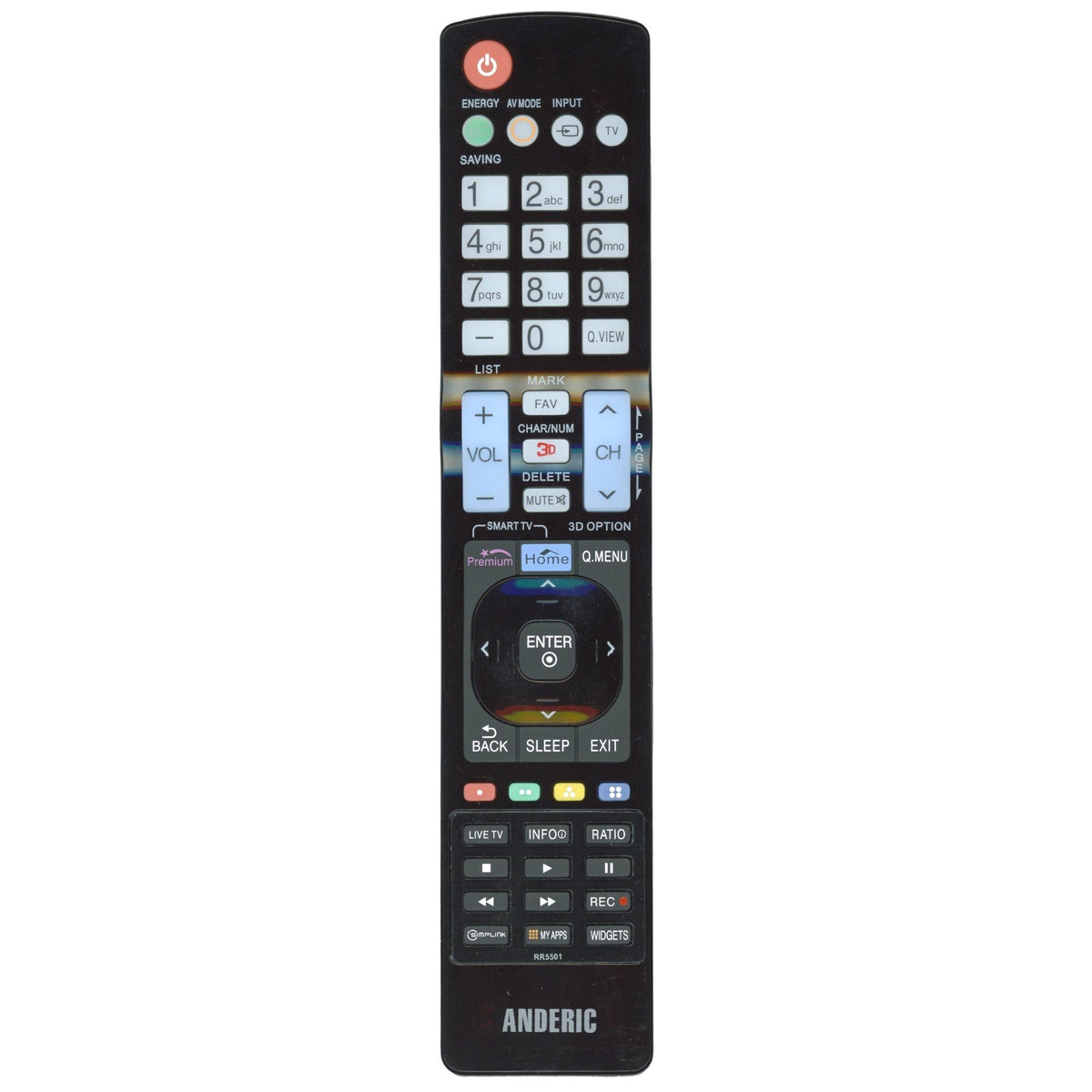 Anderic Substitute For LG AKB72914240 TV Remote Control [RR5501]