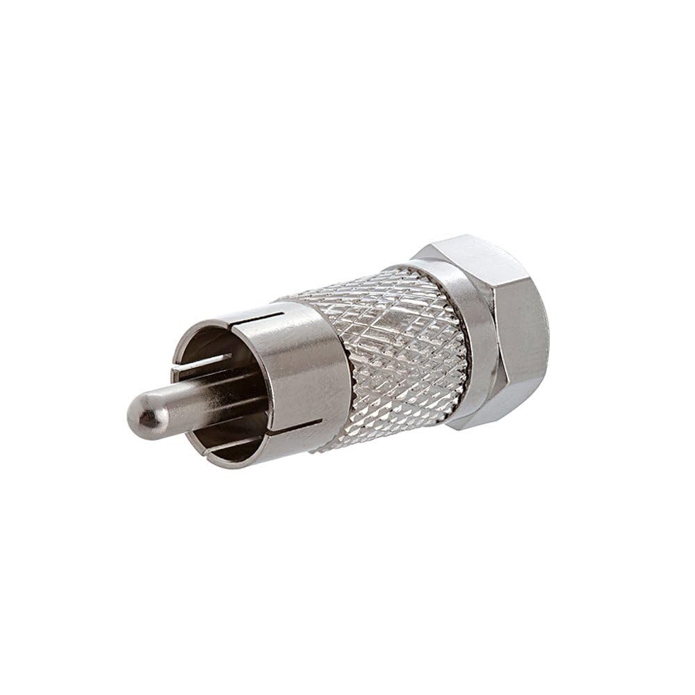 Cmple - F-Type Female to RCA Female Adapter Audio Video RCA Jack to F Jack Connector Converter Coax Coaxial Cable Joiner