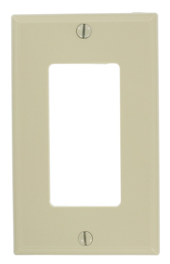 Leviton 1-Gang Decora/GFCI Device Wallplate, Standard Size, Thermoplastic Nylon, Device Mount, 80401-NGY, Gray