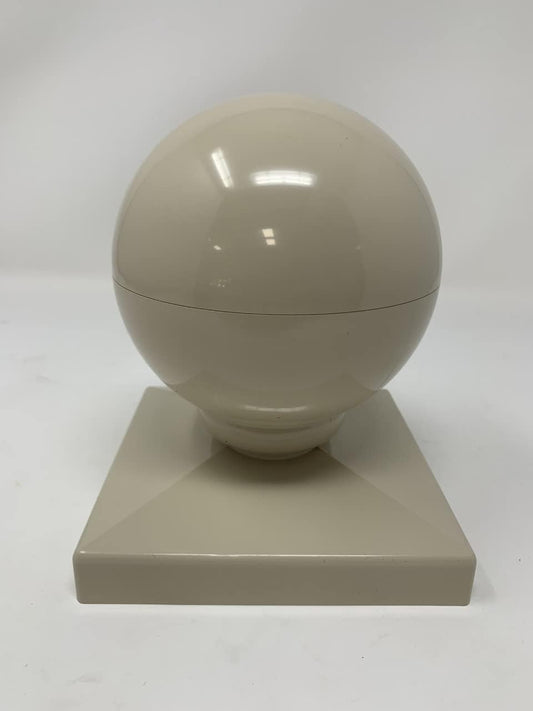 Vinyl Fence Warehouse - 5" Ball Top Vinyl Post Cap (8) Tan