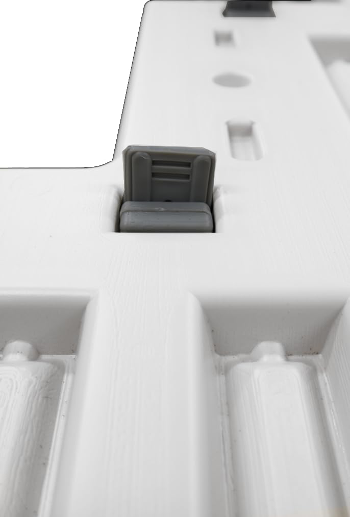 Confer Plastics Step-1X: Sturdy Above Ground Entry System with Dual Handrails and Slip-Resistant Steps, Easy Installation, Supports up to 400 lbs - Proudly Made in USA. Warm Grey with Grey Treads