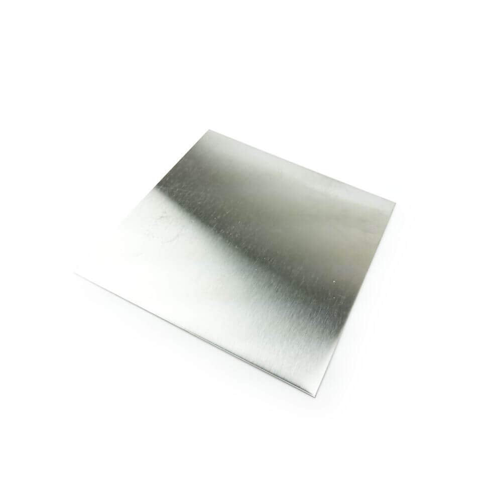 304 Stainless Steel Sheet, #4 Brushed Finish, Annealed, ASTM A240/ASME SA240, 0.03" Thickness, 24" Width, 36" Length, 22 Gauge, OnlineMetals