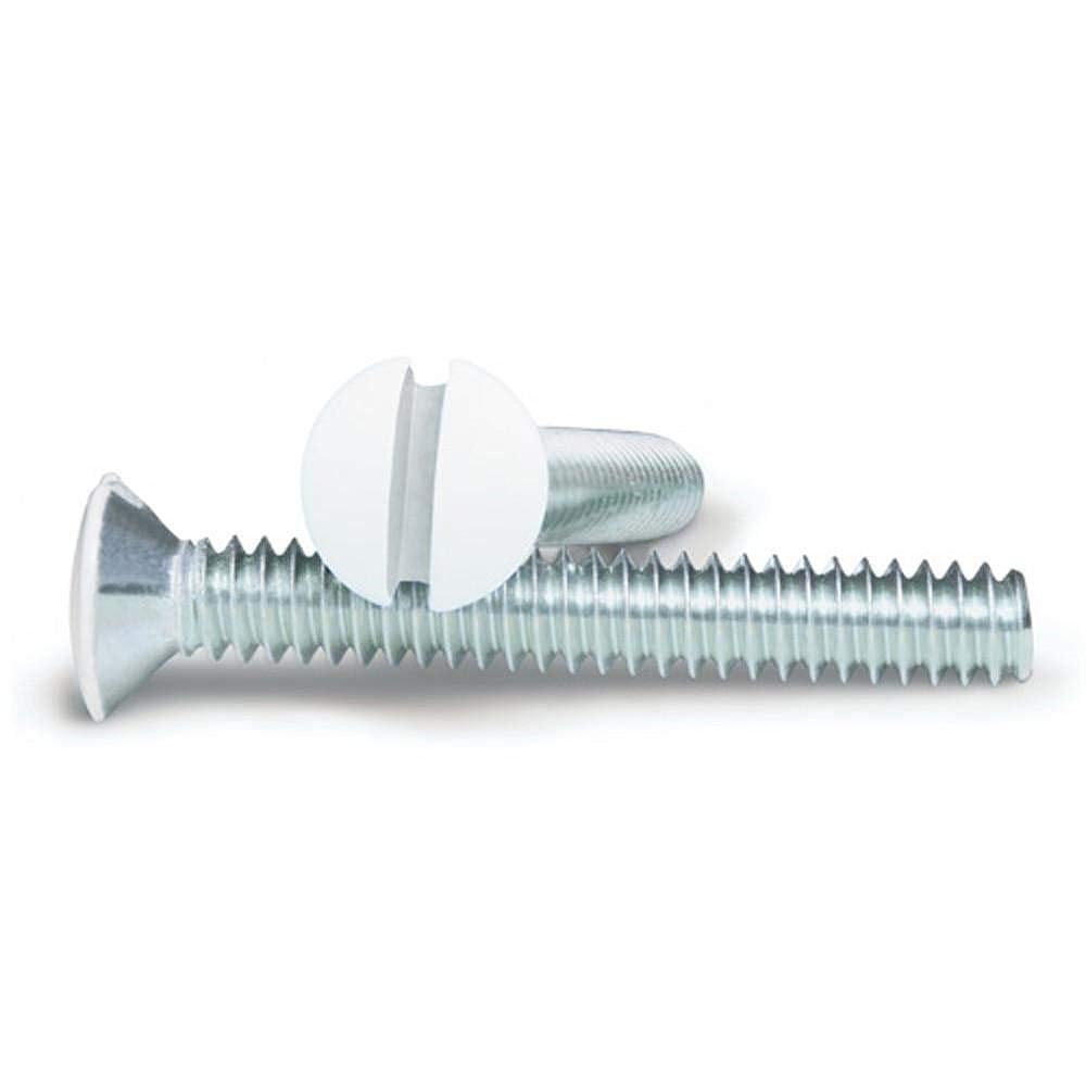 Cmple - Single RJ11 Connector with 6 Conductors Phone Wall Plate Jack 6P6C Telephone Single Jack Wallplate with Screws
