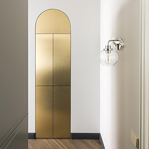 Light Society Sheridan Seeded Wall Sconce, Satin Nickel with Handblown Clear Glass Shade, Vintage Industrial Modern Lighting Fixture (LS-W245-SN)