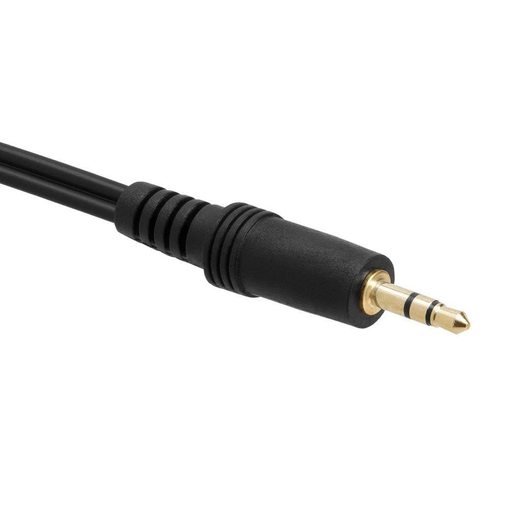 Cmple - 2 RCA Male to 1 RCA Female Stereo Audio Y-Cable, 2 RCA Plugs to 1 x RCA Jack Y-Adapter Subwoofer Cable, Gold Pla