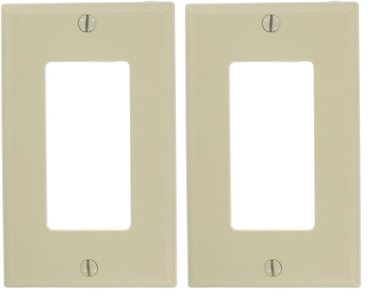 Leviton 1-Gang Decora/GFCI Device Wallplate, Standard Size, Thermoplastic Nylon, Device Mount, 80401-NGY, Gray
