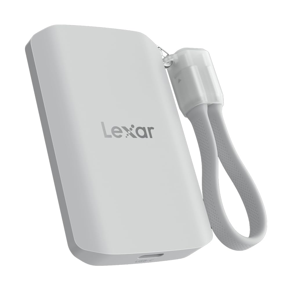 Lexar 2TB ES3 External SSD, Up to 1050MB/s Read, Storage Expansion, Compatible w/USB-C Smartphones, iPhone 15/16, PC, Mac, Tablets, Sleek & Sturdy Design, Silver (LES3XXX002T-RNSAU)