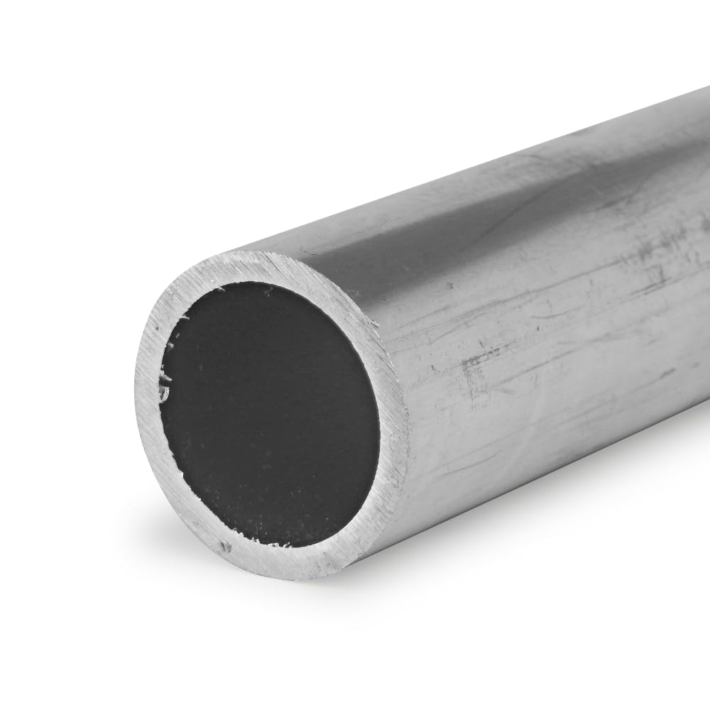 6061 Aluminum Pipe, Schedule 40, 2" Nominal, 2.067" Inside Diameter, 2.38" Outside Diameter, 0.15" Wall, 12" Length, OnlineMetals