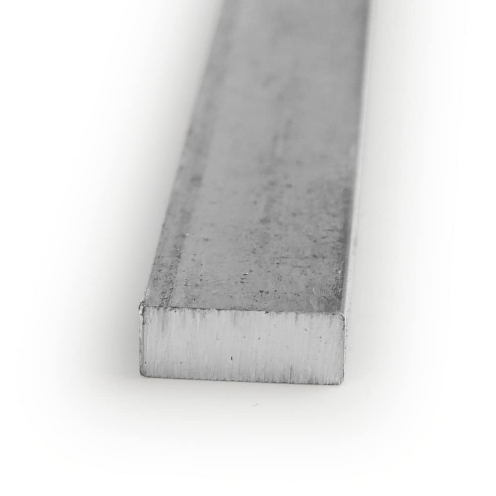 1018 Carbon Steel Rectangular Bar, Unpolished (Mill) Finish, Cold Finish, ASTM A108, 1/4" Thickness, 1" Width, 36" Length, OnlineMetals