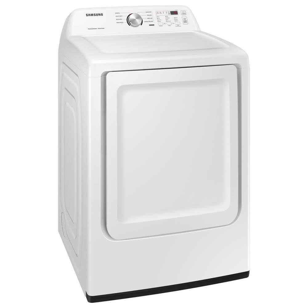 Samsung Smart 4.7 Cu Ft Top Load Washer & 7.4 Cu Ft Electric Dryer, Sensor Stops Overdrying, Low Vibration Quiet Wash, WaterJet w/Power Cords, Hoses, Vent Duct, 1 Year CPS Protection Bundle (Black)
