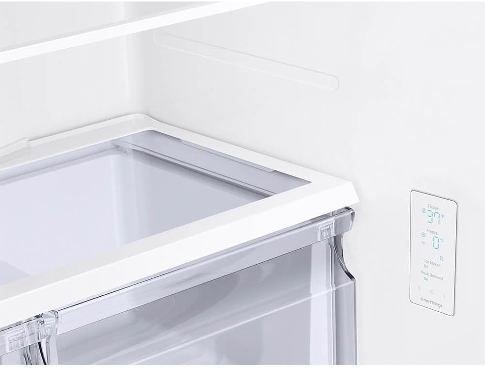 Samsung 17.5 cu. ft. Smart Counter Depth 3-Door French Door Refrigerator, Stainless Steel, RF18A5101SR/AA