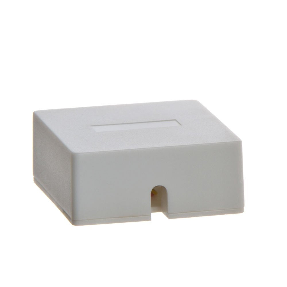 Cmple - 1 Port Phone Jack Wall Plate RJ12 Telephone Cord Surface Mount Box Female Landline Phone Keystone Jack for 3 Line House Phone, Answering Machine, Fax