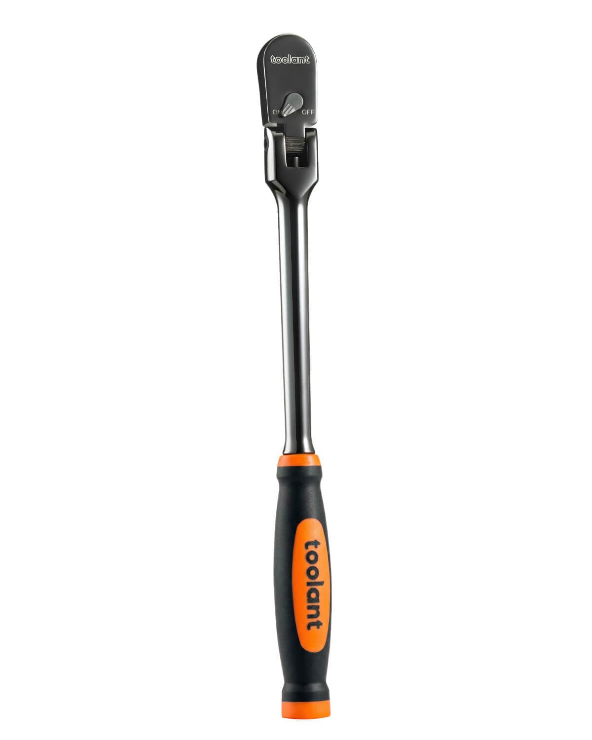 toolant 3/8" Drive Flex Head Ratchet Wrenches, 90 Tooth Compact Flex Head Socket Ratchet Wrench, 12 Inch Length