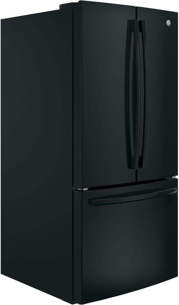 GE 24.7 Cu. Ft. French Door Refrigerator with Internal Water Dispenser – Black (Model GNE25JGKBB)
